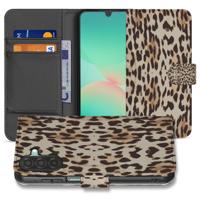 Samsung Galaxy A17 Boekhoesje Met Pasjes Leopard Magnetisch