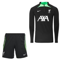 Nike Liverpool Trainingsset 1/4-Zip 2023-2024 Zwart Groen Wit - thumbnail