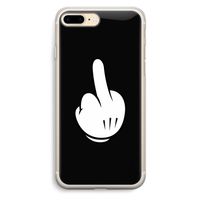 Middle finger black: iPhone 7 Plus Transparant Hoesje