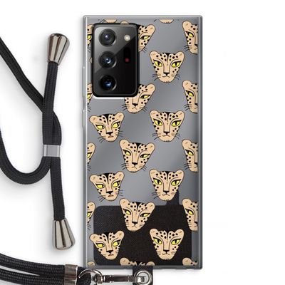 Tijger: Samsung Galaxy Note 20 Ultra / Note 20 Ultra 5G Transparant Hoesje met koord