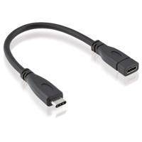 ROLINE 11.02.9015 USB-kabel 0,15 m USB 3.2 Gen 2 (3.1 Gen 2) USB C Zwart - thumbnail