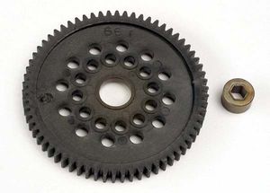 Spur gear (66-tooth) (32-pitch) w/bushing