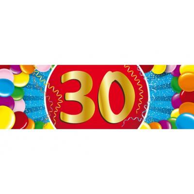 30 jaar leeftijd sticker - 19 x 6 cm - verjaardag - jubileum - versiering 30 jaar leeftijd sticker - 19 x 6 cm - verjaardag - jubileum - versiering