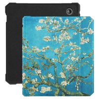 Lunso - Kobo Libra 2 (7 inch) - Vegan saffiano leren sleepcover hoes - Van Gogh Amandelbloesem