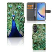 Samsung Galaxy A24 4G | Telefoonhoesje | Met pasjeshouder | Pauw