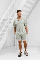 Malelions Knitted Camp Collar Zomerset Heren Lichtgroen - Maat L - Kleur: Lichtgroen | Soccerfanshop