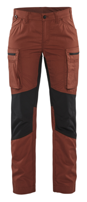 Blåkläder Dames Service werkbroek Stretch 71591845 | Gebrand rood/Zwart | Maat 46 - 7330509787540