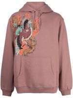 Maharishi hoodie Fire Phoenix à broderie - Violet - thumbnail