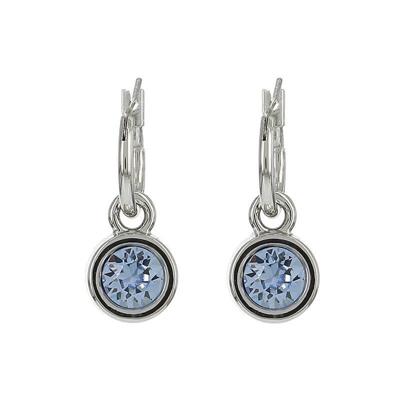 Biba Hang Oorbellen met Swarovski Steentje Lt. Sapphire