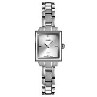 SKMEI 1407 Business Fashion horloge met diamanten delicate en elegante vierkante zink legering quartz horloge voor vrouwen zilverachtig