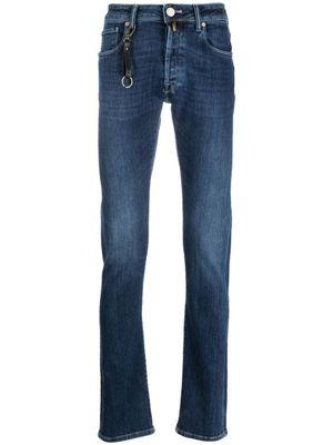 Incotex jean skinny à taille haute - Bleu
