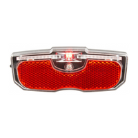 Falkx led tunnel achterlicht. montage 80mm. incl batterijen (hangverpakking)