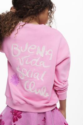 Sweatshirt met zon borduursels - RED - 3/4 Sweatshirt met zon borduursels - RED - 3/4