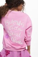 Sweatshirt met zon borduursels - RED - 3/4