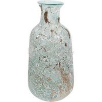 Vase Aya bottle ice green glazen vaas 18 cm - thumbnail
