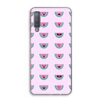 Smiley watermeloenprint: Samsung Galaxy A7 (2018) Transparant Hoesje