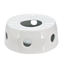 Svenska Living Rechaud - warmhoudplaat - porselein - wit - 16 x D14 cm