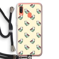 Vogeltjes: Samsung Galaxy A20e Transparant Hoesje met koord Vogeltjes: Samsung Galaxy A20e Transparant Hoesje met koord
