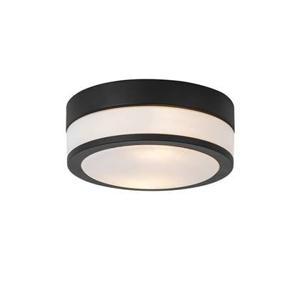 QAZQA Moderne plafondlamp zwart 23 cm IP44 - Flavi