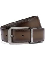 Zegna ceinture réversible en cuir grainé - Marron