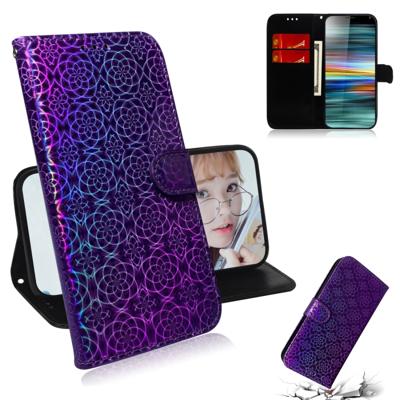 Voor Sony Xperia 10 effen kleur kleurrijke magnetische Buckle horizontale Flip PU lederen draagtas met houder & kaartsleuven & portemonnee & Lanyard (