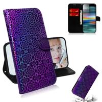 Voor Sony Xperia 10 effen kleur kleurrijke magnetische Buckle horizontale Flip PU lederen draagtas met houder & kaartsleuven & portemonnee & Lanyard (
