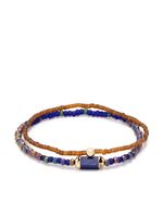 LUIS MORAIS bracelet en or 14ct serti de lapis lazuli - Marron