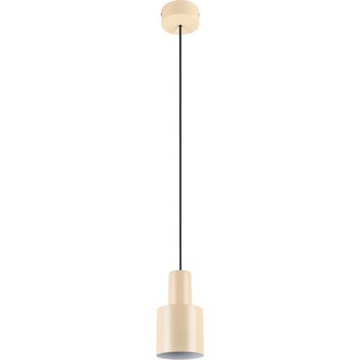LED Hanglamp - Hangverlichting - Trion Dago - E27 Fitting - Rond - Beige - Metaal