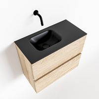 Toiletmeubel Mondiaz Ada | 60 cm | Meubelkleur Washed oak | Lex wastafel Urban Links | Zonder kraangat