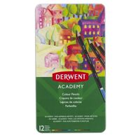 Kleurpotloden Derwent Academy blik ÃƒÆ’ 12 stuks assorti