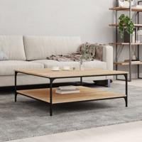 Salontafel 100x100x40 cm bewerkt hout sonoma eikenkleurig