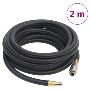 Luchtslang hybride 0,6'' 2 m rubber en pvc zwart