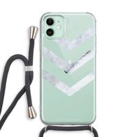 Marmeren pijlen: iPhone 11 Transparant Hoesje met koord
