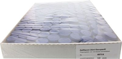Spruyt Hillen Zalfflacon 25ml wit/blauw met dop (120 st)