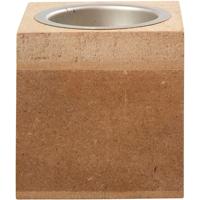 Creativ Company Waxinelichthouder hout, 6cm