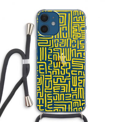 Majorelle Blue Print: iPhone 12 Transparant Hoesje met koord