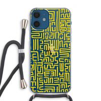 Majorelle Blue Print: iPhone 12 Transparant Hoesje met koord
