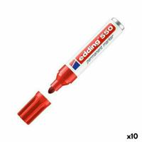 Permanente markeerstift Edding 550 Rood (10 Stuks)