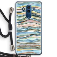 Watercolor Agate: Huawei Mate 10 Pro Transparant Hoesje met koord