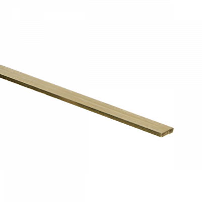 Messing bies ongepolijst 2,0 x 10 mm - 300cm (per stuk)