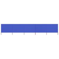 VidaXL Windscherm 5-panelen 600x120 cm stof azuurblauw