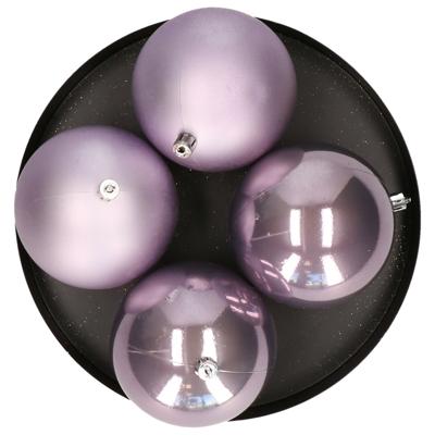 Decoris grote kerstballen - 12x st - lila paars - 10 cm - kunststof Decoris grote kerstballen - 12x st - lila paars - 10 cm - kunststof