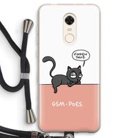 GSM poes: Xiaomi Redmi 5 Transparant Hoesje met koord