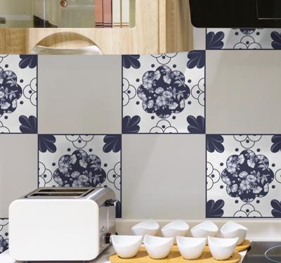 Tegelstickers keuken bloemen patroon