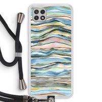 Watercolor Agate: Samsung Galaxy A22 4G Transparant Hoesje met koord