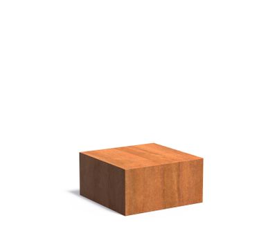 Cortenstaal sokkel 80x80x40cm.
