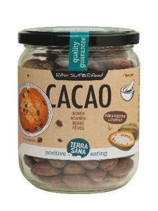 Raw cacao bonen in glas bio