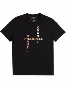 CHANEL Pre-Owned x Pharell t-shirt à logo imprimé (2019) - Noir