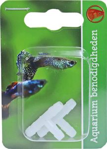 Boon T-Stuk 2x 4mm - Eenvoudige Installatie voor Aquarium Luchtslangen, Duurzaam in Zoet- & Zoutwater