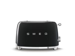 Smeg TSF01BLEU 50's style broodrooster 2X2 geschikt voor twee sneetjes brood, Zwart